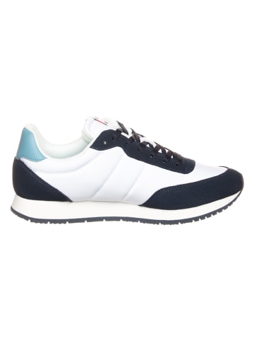 Tommy Hilfiger Shoes Leder-Sneakers in Weiß/ Dunkelblau