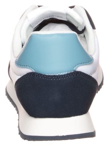 Tommy Hilfiger Shoes Leder-Sneakers in Weiß/ Dunkelblau