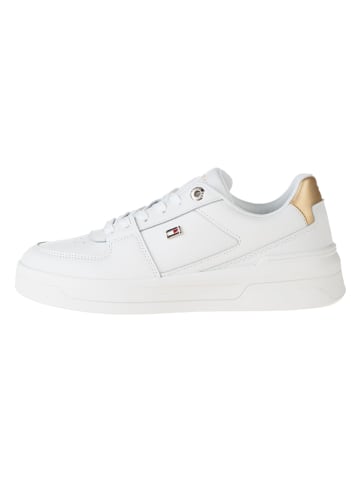 Tommy Hilfiger Skórzane sneakersy w kolorze kremowym