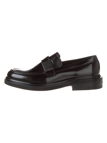 Calvin Klein Leder-Loafer in Schwarz