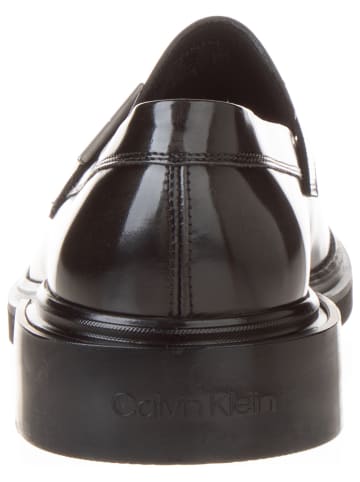 Calvin Klein Leder-Loafer in Schwarz