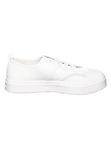 Calvin Klein Skórzane sneakersy w kolorze białym