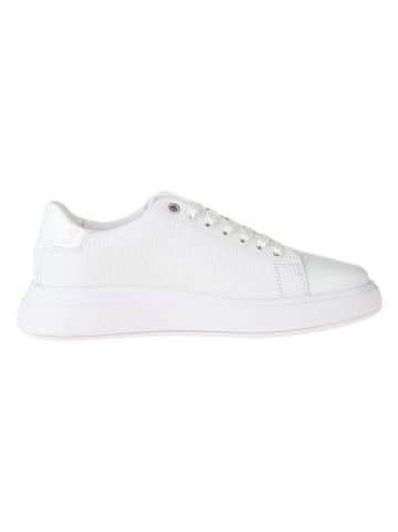 Calvin Klein Leder-Sneakers in Weiß