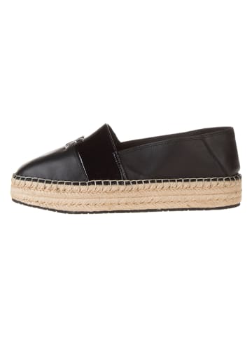 Calvin Klein Skórzane espadryle w kolorze czarnym