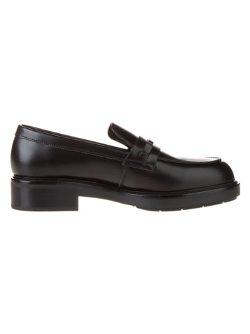 Calvin Klein Leder-Mokassins in Schwarz