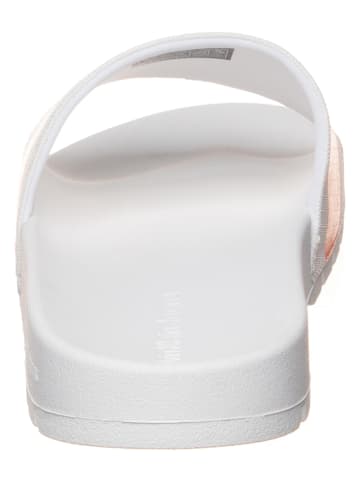 Calvin Klein Pantoletten in Weiß/ Orange