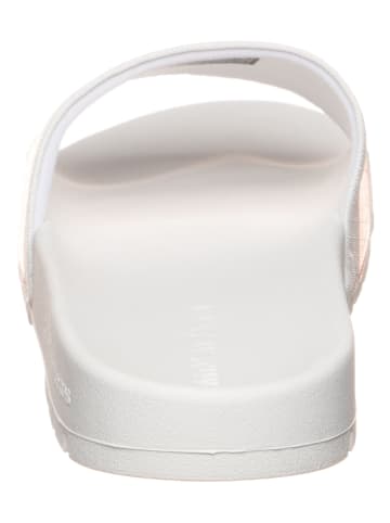 Calvin Klein Pantoletten in Orange/ Weiß