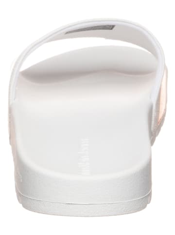 Calvin Klein Pantoletten in Orange/ Weiß