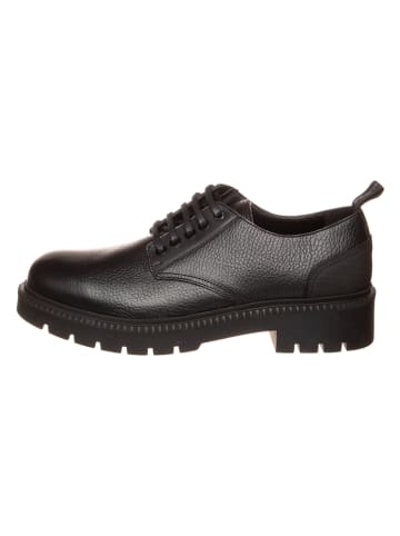 Calvin Klein Leren veterschoenen zwart
