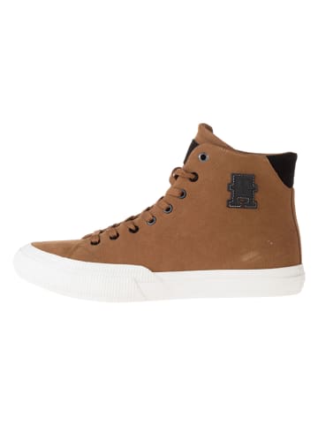 Tommy Hilfiger Leren sneakers lichtbruin