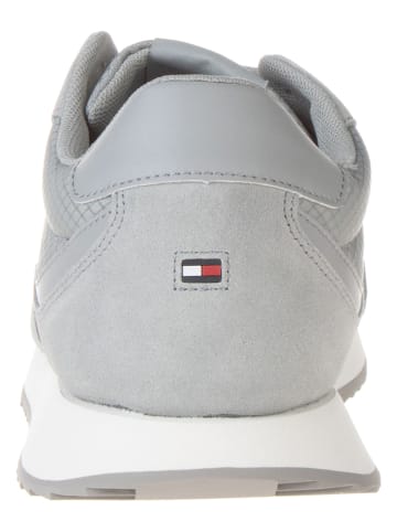 Tommy Hilfiger Leren sneakers grijs