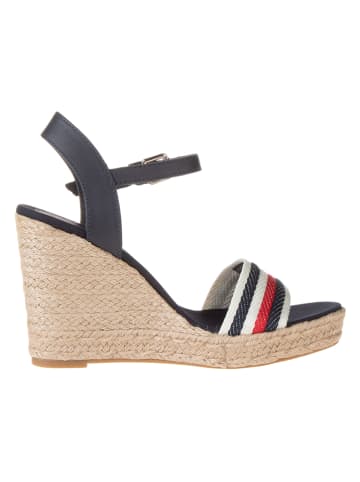 Tommy Hilfiger Leren sleehaksandalen donkerblauw