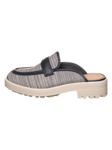 Tommy Hilfiger Shoes Leder-Clogs in Dunkelblau