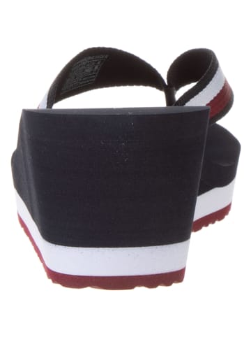 Tommy Hilfiger Teenslippers zwart/rood/wit