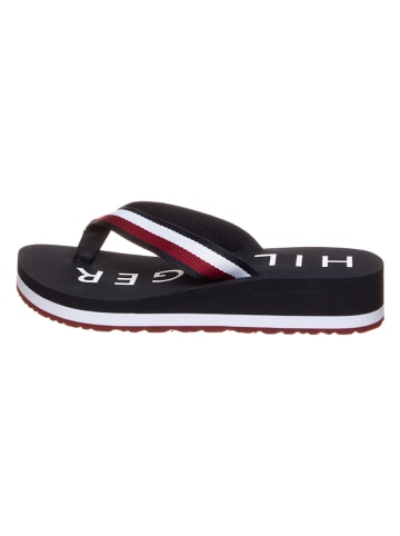 Tommy Hilfiger Shoes Zehentrenner in Schwarz/ Rot/ Weiß