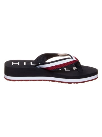 Tommy Hilfiger Shoes Zehentrenner in Schwarz/ Rot/ Weiß