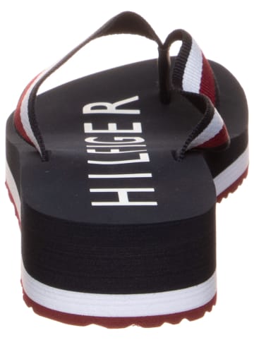 Tommy Hilfiger Shoes Zehentrenner in Schwarz/ Rot/ Weiß