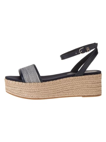 Tommy Hilfiger Shoes Leder-Sandaletten in Dunkelblau