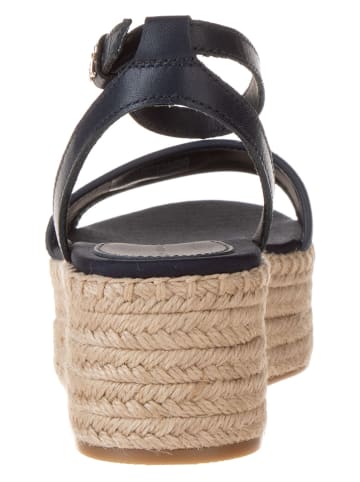 Tommy Hilfiger Shoes Leder-Sandaletten in Dunkelblau