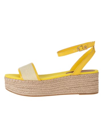 Tommy Hilfiger Shoes Leder-Sandaletten in Gelb