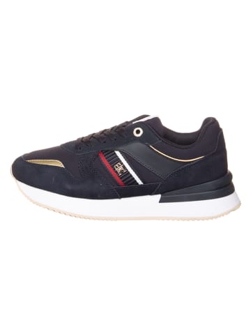 Tommy Hilfiger Leder-Sneakers in Dunkelblau