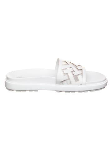 Tommy Hilfiger Leren slippers wit