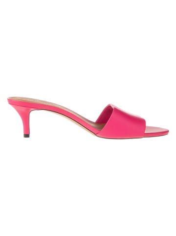 Tommy Hilfiger Shoes Leder-Pantoletten in Pink