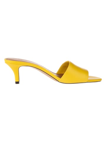 Tommy Hilfiger Shoes Leder-Pantoletten in Gelb