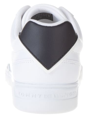 Tommy Hilfiger Shoes Leder-Sneakers in Weiß/ Schwarz