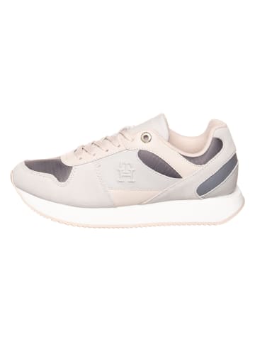 Tommy Hilfiger Shoes Leder-Sneakers in Grau/ Rosa