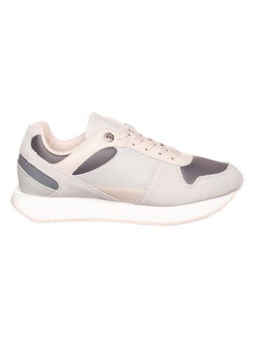 Tommy Hilfiger Shoes Leder-Sneakers in Grau/ Rosa