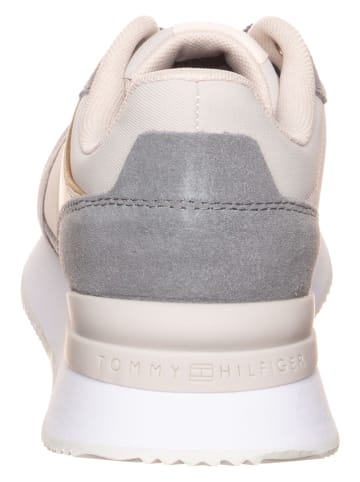 Tommy Hilfiger Shoes Leder-Sneakers in Grau/ Rosa