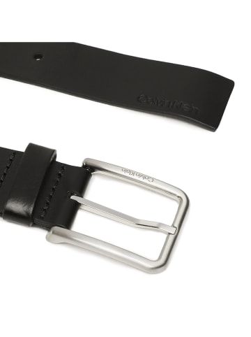 Calvin Klein Leder-Gürtel in Schwarz