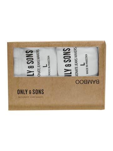 ONLY & SONS 2-delige set: tops wit