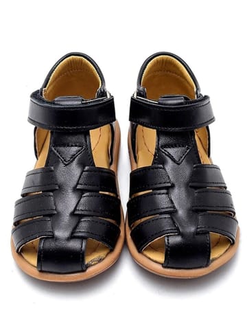 First Step Leren enkelsandalen zwart