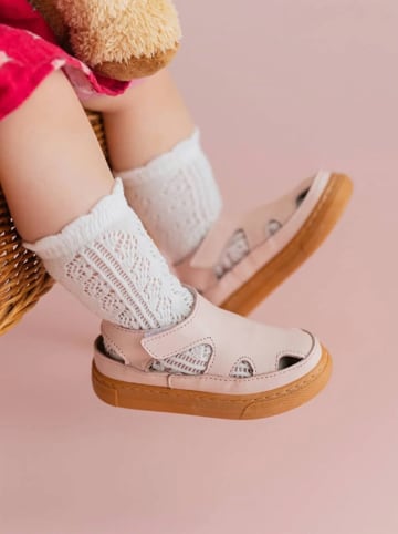 First Step Leren enkelsandalen lichtroze