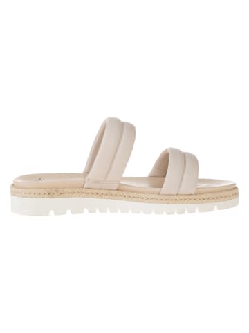 Ara Shoes Skórzane klapki w kolorze kremowym