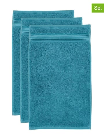 Beddinghouse 3-delige set: gastendoeken "Sheer" petrol