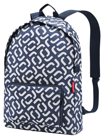 Reisenthel Rugzak "Mini Maxi" donkerblauw/wit - (B)30 x (H)45 x (D)11 cm