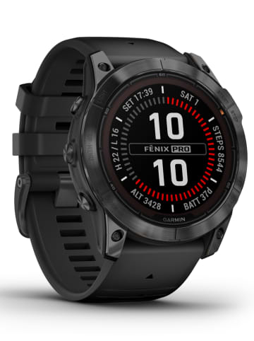 Garmin GPS-Multisport-Smartwatch "Fenix® 7X Pro Solar" in Schwarz/ Anthrazit