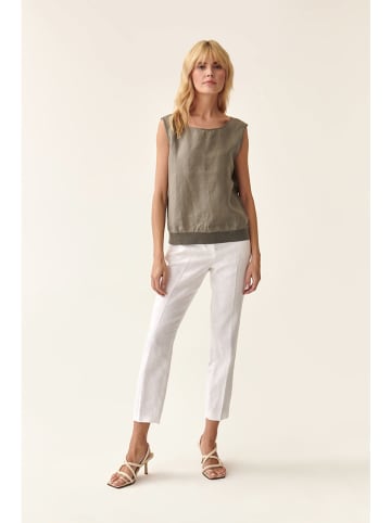 TATUUM Lniany top w kolorze khaki