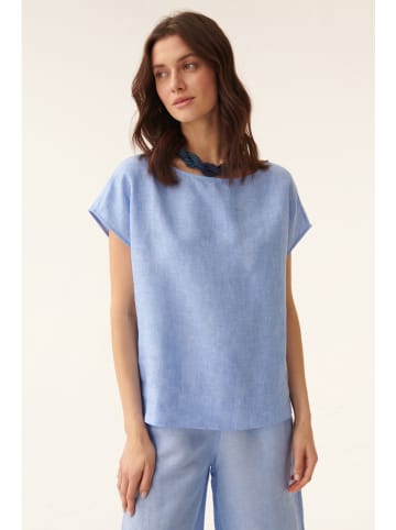 TATUUM Leinen-Bluse in Hellblau