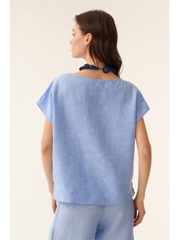 TATUUM Leinen-Bluse in Hellblau