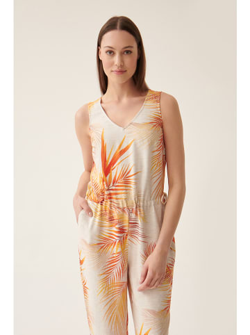 TATUUM Jumpsuit in Creme/ Orange