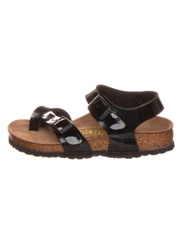 Birkenstock Leder-Sandalen "Taormina" in Schwarz - Weite S