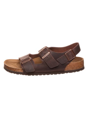 Birkenstock Skórzane sandały "Milano" w kolorze brązowym