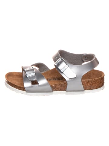 Birkenstock Sandalen "Rio" in Silber - Weite S