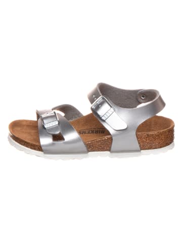 Birkenstock Sandały "Rio" w kolorze srebrnym