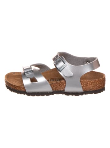 Birkenstock Sandalen "Rio" in Silber - Weite S