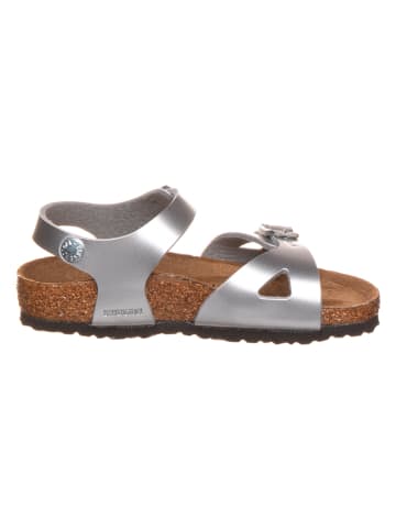 Birkenstock Sandały "Rio" w kolorze srebrnym